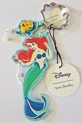 Vera Bradley Disney Little Mermaid Ariel Floral Bag Charm Key Chain W/ Flounder • $40