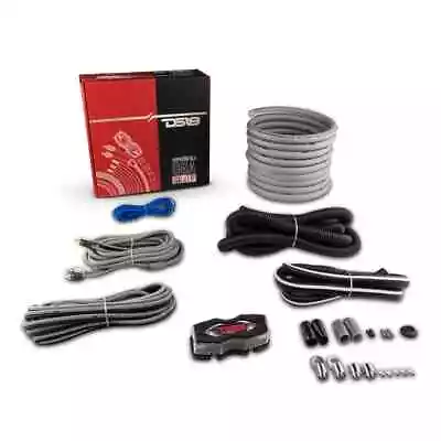DS18 0 Gauge Complete Car Amplifier Amp Wiring Kit ANL Fuse Holder MANL 250A SLV • $74.95
