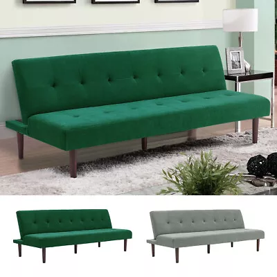 172cm Sofa Bed 3 Seater Click Clack Living Room Recliner Couch Sofa Wooden Legs • £149.95
