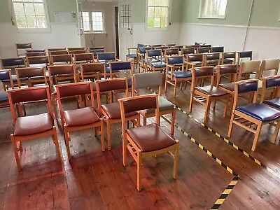 Wooden Interlocking Church And Chapel Chairs • £300