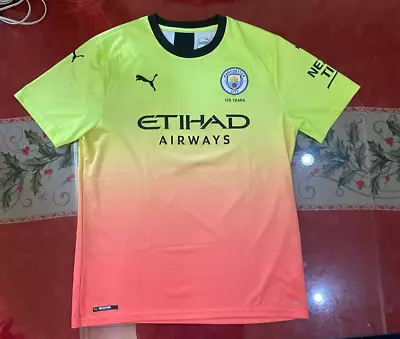 Manchester City 2019 3rd Football Soccer Shirt Jersey L De Bruyne Aguero Era 125 • $25