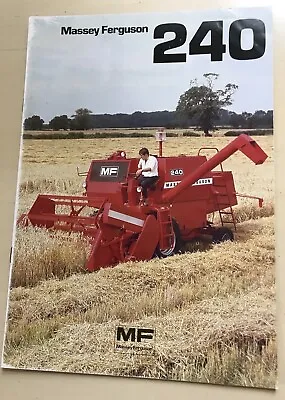 MASSEY FERGUSON MF 240 Combine Original 1980s Vintage Brochure • £17.50