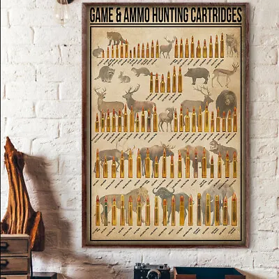 Game And Ammo Hunting Deer Cartridges Poster • $22.95