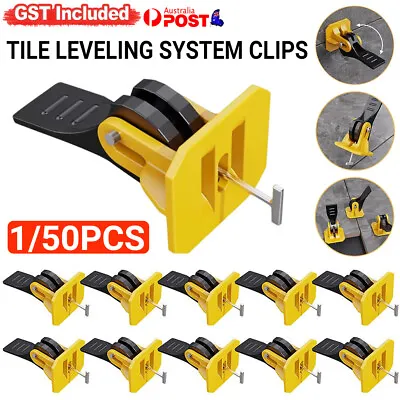 Up 50X Tile Leveling System Clips Levelling Spacer Tiling Tool Floor Wall Wrench • $8.03