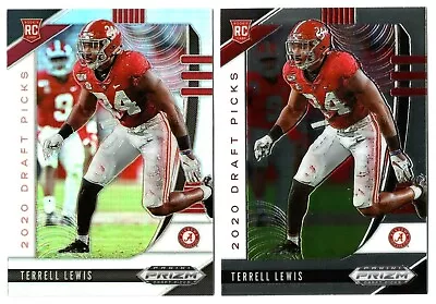 Terrell Lewis 2020 Prizm Draft Picks Silver Prizm Rookie RC 2 Card Lot L.A. Rams • $3