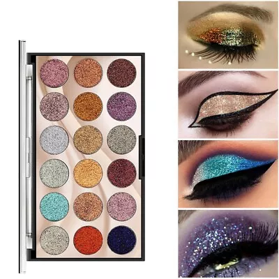  18-Color Sequin Glitter Powder Net Red Eye Shadow Stage Eye Makeup Glitter2145 • £10.14