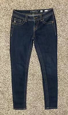 Miss Me Mid Rise Skinny Blue Denim Jeans Women's Size 26 Medium Wash Stretch • $24.95