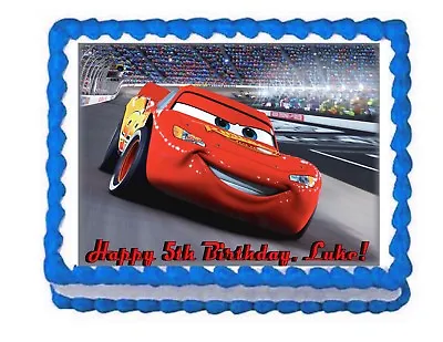 £9.94 • Buy Lightning McQueen Cars Edible Cake Image Cake Topper