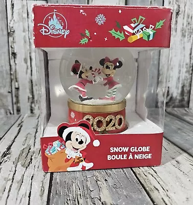 Disney Store 2020 Snow Globe Christmas Holiday Santa Claus Mickey And Minnie  • $23