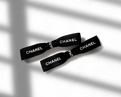 Chanel Ribbon Bow Authentic Repurposed Chanel Ribbon Black Hair Bow Clip • £18