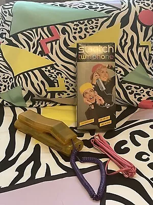 Vintage 80s Swatch Limelight Twin Phone Yellow/Orange Pink Purple NOS • $65