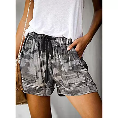 £8.99 • Buy Womens High Waist Casual Loose Hot Pants Ladies Summer Beach Shorts Plus Size UK