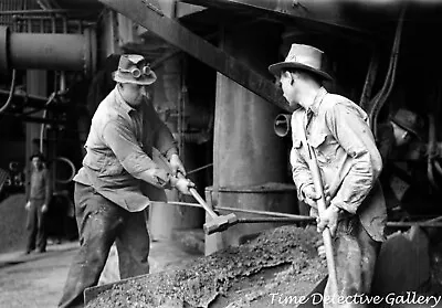 $10 • Buy Tapping Blast Furnace For Slag, Steel Mill, Pittsburgh, PA - Vintage Photo Print