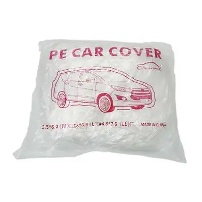 Clear Plastic Temporary Universal Disposable Car Cover Rain Dust Garage 1 PACK • $7.45