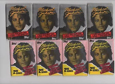 Michael Jackson Series 1 & 2 1984 Topps - Lot Of 8 Sealed Wax Gum Card Packs • $9.95