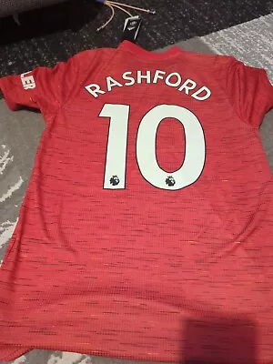 Manchester United 2020 Football Shirt New Tags Player Rashford Adidas Authentic • £35