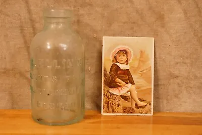 Antique Mellin's Infant Food Glass Jar & Victorian Trade Card Advertising Boston • $45