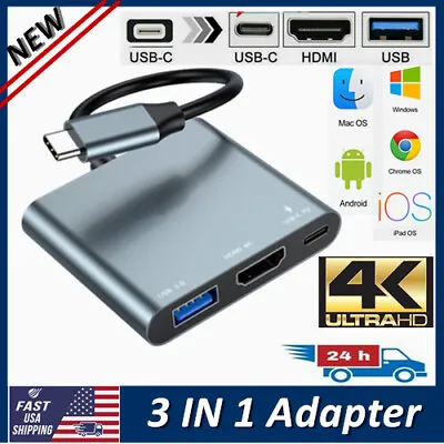 USB C Type C To HDMI HDTV TV Cable Adapter Converter For Macbook Samsung Phone A • $10.79