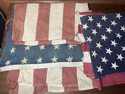 2pc Distressed Vintage American Flags  • $20