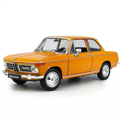 Vintage BMW 2002 Ti 1968 1/24 Scale Diecast Model Car Collection For Men Orange • $41.36