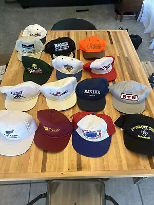 Lot Of 19 Vintage Snap Back Hats • $60