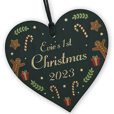 Personalised Christmas Bauble Babys 1st Christmas Ornament Tree Decoration • £6.99