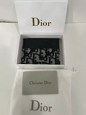 $274.99 • Buy Dior Mens Calfskin Credit Card Holder AUTHENTIC BRAND NEW WITH BOX