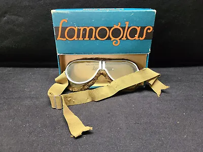 Vintage Lamoglas New York Eye Protection Co. Aviator Goggles In Box • $149.95