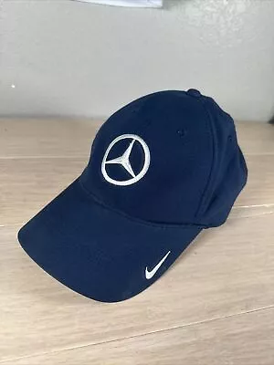 Nike Mercedes-Benz Golf Hat Cap Adult Blue Adjustable Strap Back Car • $14.99