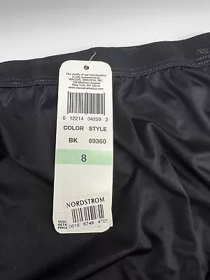 VTG NEW WACOAL BODY SUEDE 89360 HI-CUT BRIEFS NOS PANTIES 8 XL Black Nordstrom • $27.55