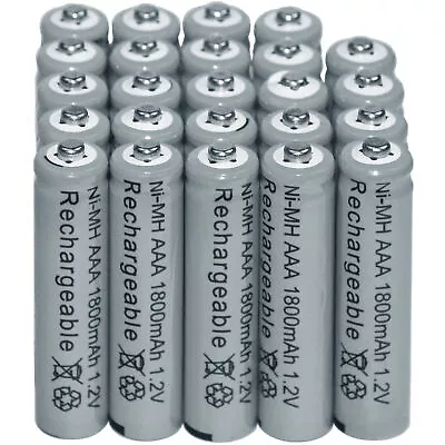 24PCS NIMH Battery 1.2V AAA 3A 1800mAh Ni-MH Rechargeable Batteries Grey US CA • $13.61