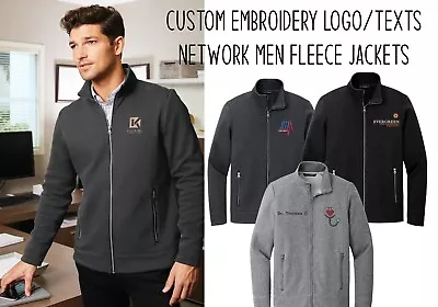 Ink Stitch Your Own Custom Logo Texts Embroidery Men Connect Fleece Jackets • $45.99