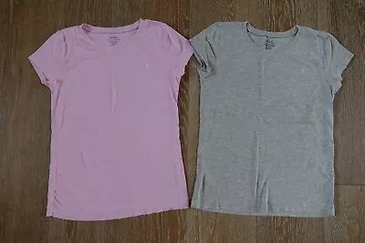 POLO Ralph Lauren Girls Pink And Gray T-Shirts Lot Of 2 Size XL/16 GUC • $19.99