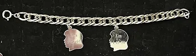 Vintage Sterling Silver Heavy Double Curb Charm Bracelet 7” • $79.20