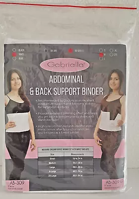 Gabrialla Abdominal Back Support Binder M 9  Breathable Elastic AB-309(I) NEW • $17.90