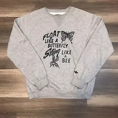 Adidas X Muhammad Ali Crewneck Float Like A Butterfly Sting Like A Bee Sz Small • $59.99