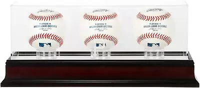 Pittsburgh Pirates Mahogany 3-Baseball Display Case • $71.99