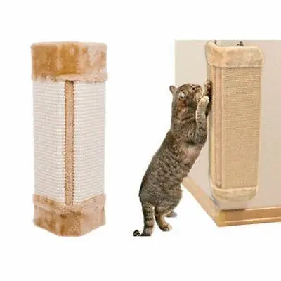 Cat Pet Wall Corner Scratching Scratch Board Mat Post Tree Scratcher Sisal Rope • £9.95
