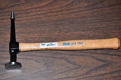 Auto Body Pick Hammer With Ding Round Head Wood Handle Martin158g Made In Usa • $53.85