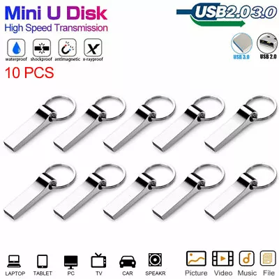 10 Pack/Lot USB 2.0 3.0 Flash Drive 64GB 32GB 16GB 8GB 4GB USB Stick Pen Drive • $34.69