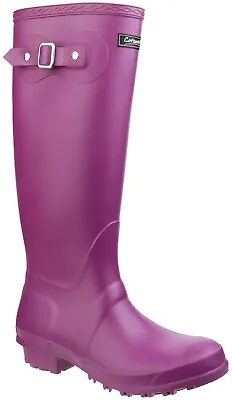 Cotswold Sandringham Berry Ladies Waterproof Buckle Up Wellington Boot • £34.80