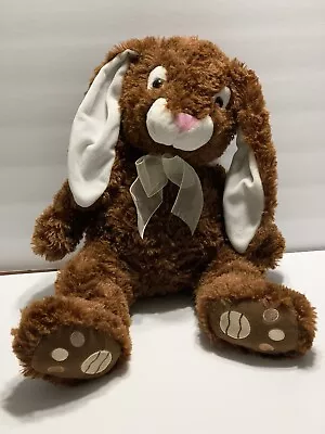 Dream 20  Shimmery Brown Bunny Rabbit Floppy Ears Embroidered Paws Ribbon • $16.95