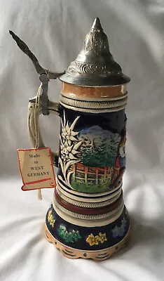 Vtg Willy Neef W Germany Pewter Lidded Beer Stein Musical Plays Dr Zhivago • $29.69