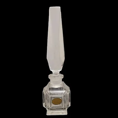 Vintage Hand Cut Crystal Perfume Bottle West Germany Original Sticker • $16.96