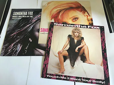 Wanna Naughty Girls Touch Me Ex/ex 3 X Vinyl Lot Samantha Fox 12 Ex/ex • £14.99