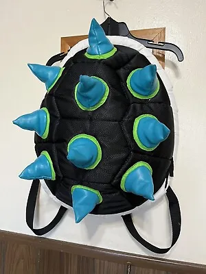 BioDomes Backpack Black/White With Blue/Green Spikes EUC. • $40.50