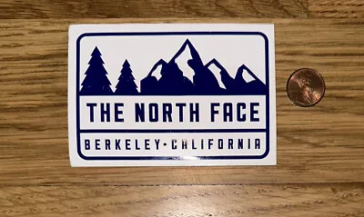 THE North FACE Outdoor CAMP Ski LOGO Sticker DECAL Blue WHITE Mountains BERKELY • $4.99