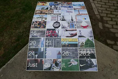 VTG 2000 Nike Running Boston Marathon Just Do It Cardboard Poster Wall Art RARE • $39.99