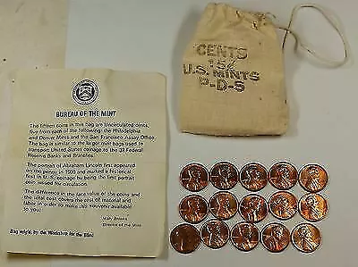 1973 PDS Souvenir Mint Visit Penny Bag 5P 5D 5S US Mint Cents 15 Coins Total • $5.95