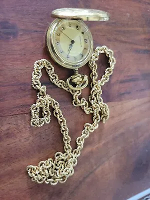 CARAVELLE By Bulova Vintage Pocket Watch With Chain. Working! • $70